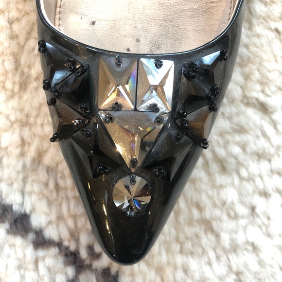 Prada Pointed Toe Jeweled Flat - Picture 2 of 6